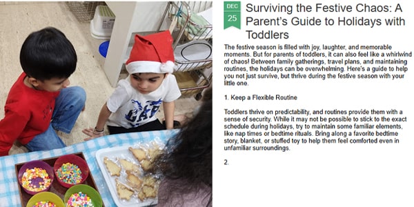 Surviving the Festive Chaos: A Parent’s Guide to Holidays with Toddlers